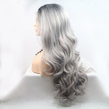 Lace Front Wigs Synthetic Long Wavy 24" 130% Density