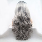 Lace Front Wigs Synthetic Long Wavy 24" 130% Density