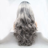 Lace Front Wigs Synthetic Long Wavy 24" 130% Density