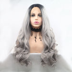 Lace Front Wigs Synthetic Long Wavy 24" 130% Density