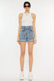Ultra High Rise Paperbag Denim Shorts