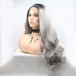 Lace Front Wigs Synthetic Long Wavy 24" 130% Density